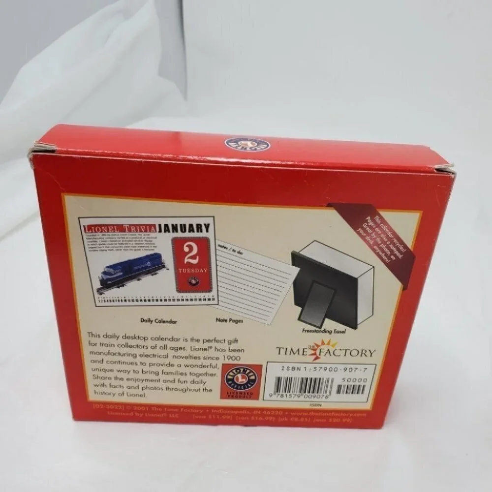 Time Factory Lionel Trains 2002 Desk Top Calender